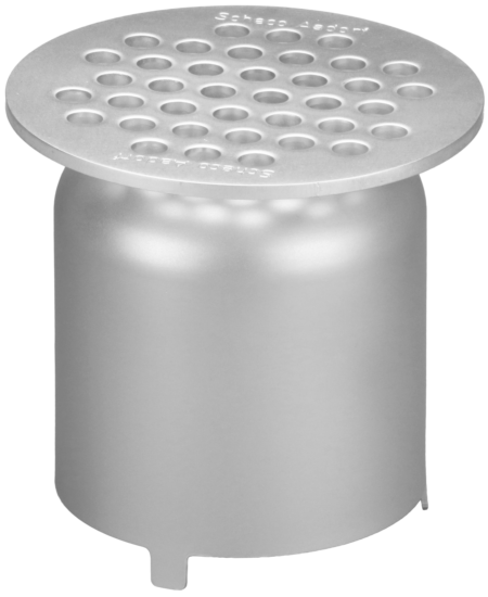 Lochrost 4mm begehbar, rund Ø 124 mm mit Geruchsverschluss